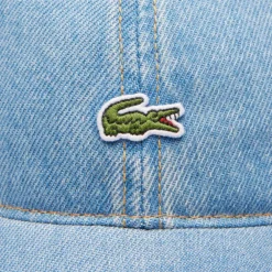 Lacoste Huer & Kasketter*Cotton Denim Cap Blå