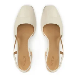 Kazar Pumps|Stiletter*Creme pumps med udskåret overdel Beige