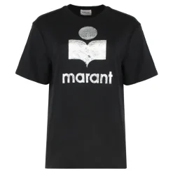 Isabel Marant T-Shirts*Crew Neck Linen T-Shirt Zewel Sort