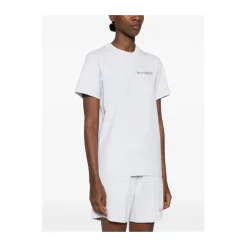 Sporty & Rich T-Shirts*Crew Neck Logo Print Kortærmet T-shirt Grå