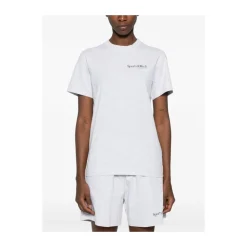 Sporty & Rich T-Shirts*Crew Neck Logo Print Kortærmet T-shirt Grå