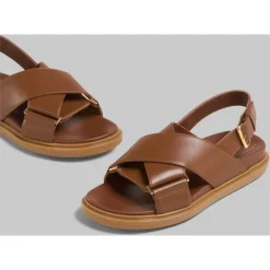 Marni Sandaler*Crisscross Fussbett Sandal Brun