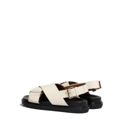 Marni Sandaler*Crisscross Sandal Beige