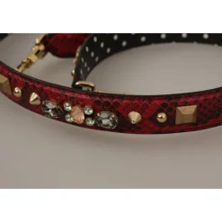 Dolce & Gabbana Tilbehør Til Tasker*Crystals Vendbar Skulderrem Rød