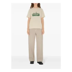Burberry T-Shirts*Daisy Logo Print Bomulds T-shirt Beige