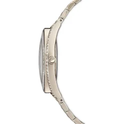 Swarovski Ure*Damearmbåndsur Crystalline Aura Ur Schweizisk Produktion, Metalarmbånd, Gylden, Champagne-Gylden Finish 5519456 Gul