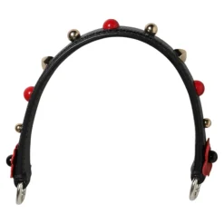 Dolce & Gabbana Tilbehør Til Tasker*Dekoreret læderskulderrem Sort