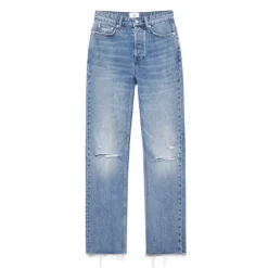 Anine Bing Jeans*Ødelagt Antique Blue Jeans Blå