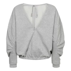 Co'Couture Sweatshirts*DengiCC Open Back Sweat Grå