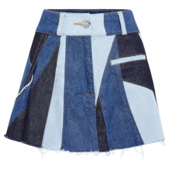 Philipp Plein Nederdele*Denim Mini Skirt Blå