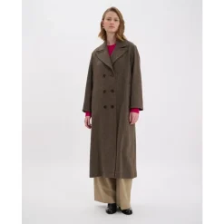 Ines de la Fressange Paris Frakker*Denise Brown Uld Herringbone Frakke Brun