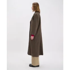 Ines de la Fressange Paris Frakker*Denise Brown Uld Herringbone Frakke Brun