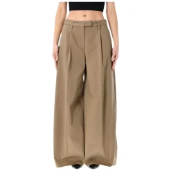 TheLatest Bukser*Deva Gabardina Trousers Brun