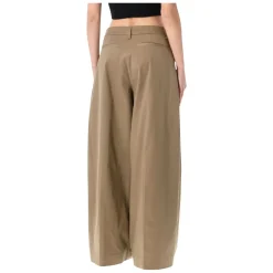 TheLatest Bukser*Deva Gabardina Trousers Brun