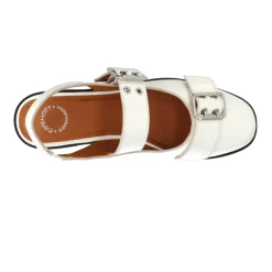 Cashott Ballerina Sko*DIANA Mary Jane Patent Ballerinas Off White Hvid