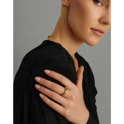 Nialaya Smykker*Double Band Ring in Gold Gul