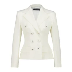 Dolce & Gabbana Jakker*Double-breasted Twill Jakke Hvid