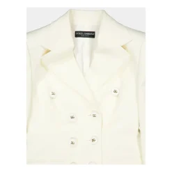 Dolce & Gabbana Jakker*Double-breasted Twill Jakke Hvid