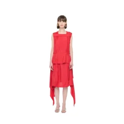 PLAN C Bluser & Skjorter*Draping Tank Top Rød