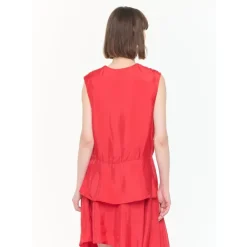 PLAN C Bluser & Skjorter*Draping Tank Top Rød