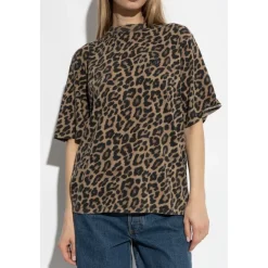 Anine Bing T-Shirts*Dyr Effekt T-shirt Brun