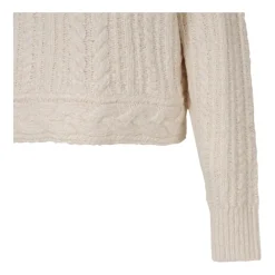 Isabel Marant Striktrøjer & Sweatere*Ecru Kabelstrikket Jumper Beige