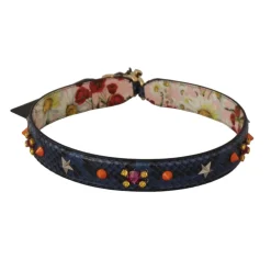 Dolce & Gabbana Tilbehør Til Tasker*Eksotisk Læder Krystal Skulderrem Blå