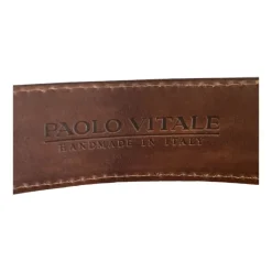 Paolo Vitale Bælter*Eksotisk Læder Patch Bælte Håndlavet Brun