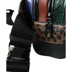 Dolce & Gabbana Bæltetasker*Eksotisk Leopard Læder Bæltetaske Sort