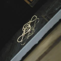 Dansk Copenhagen Smykker*Elegant Bueøreringe Gul