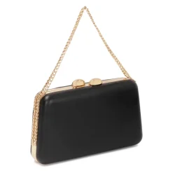 Kazar Clutch*Elegant hånd- og skulderkædehåndtaske Sort