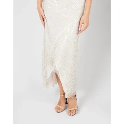 Patrizia Pepe Kjoler*Elegant Kjole med Asymmetrisk Front Hvid