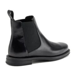 Frau Chelsea Boots*Elegant Læder Chelsea Støvle Sort