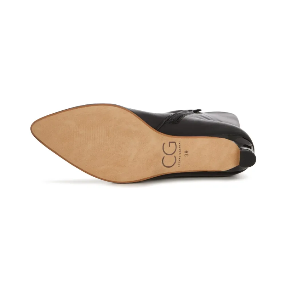 Cesare Gaspari Støvler*Elegant Læder Støvle til Knæet Sort