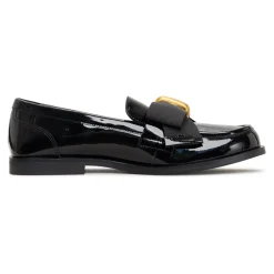 Cesare Gaspari Loafers*Elegant loafers med guld sløjfe Dorothy - Patent Sort
