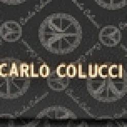 Carlo Colucci Toilettasker*Elegant Logo Print Kosmetikpose Sort