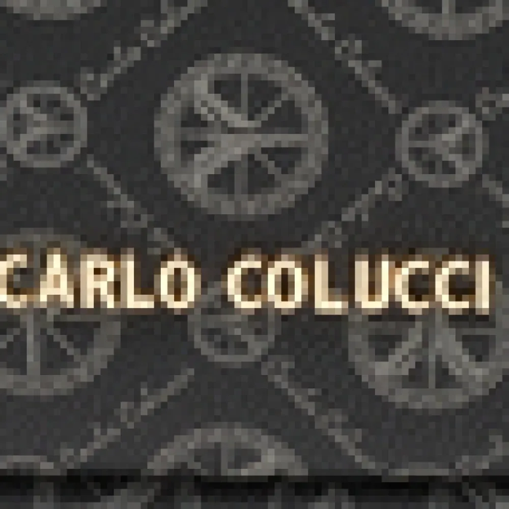 Carlo Colucci Toilettasker*Elegant Logo Print Kosmetikpose Sort