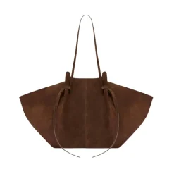 Yuzefi Indkøbstasker*Elegant Mochi Suede Totebag Brun