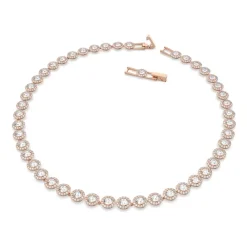 Swarovski Smykker*Elegant Rose Gold Necklace Pink