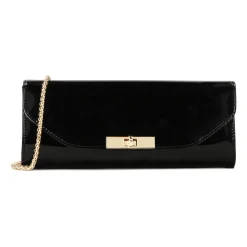 Kazar Clutch*Elegant patent læder clutch taske Sort