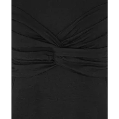 ROTATE Birger Christensen T-Shirts*Elegant Twisted T-Shirt Sort