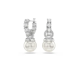 Swarovski Smykker*Elegante Sølv Matrix Krystal Øreringe Grå