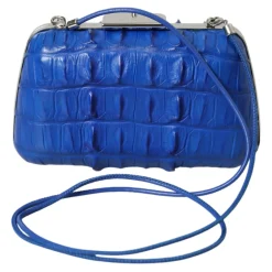 Balenciaga Clutch*Elektrisk Bl Crocodile Lder Clutch Blå