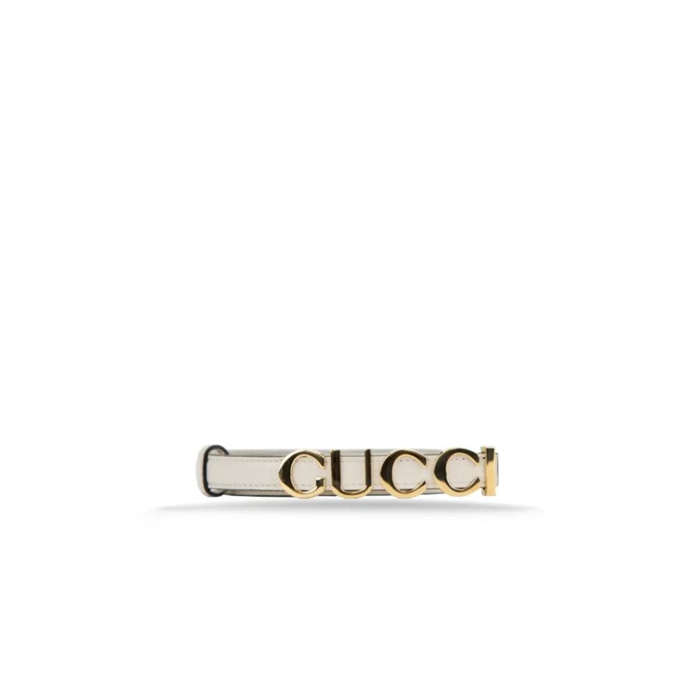 Gucci Bælter*Embellished Buckle Belt Hvid