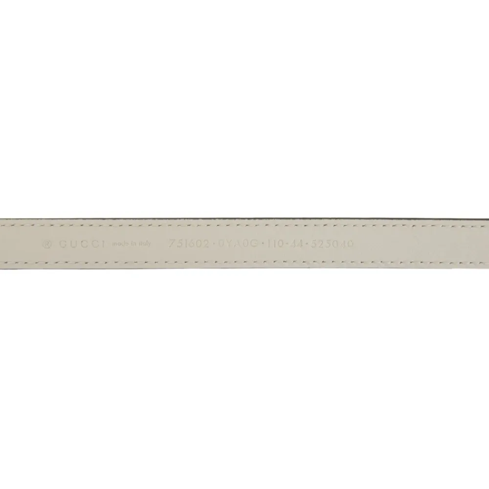 Gucci Bælter*Embellished Buckle Belt Hvid