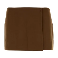 Miu Miu Nederdele*Embellished Mini Skirt Brun