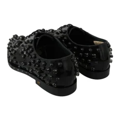 Dolce & Gabbana Snøresko*Embellished Patent Leather Loafers Sort