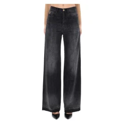 Lois Jeans*Embellished Wide-Leg Denim Jeans Sort