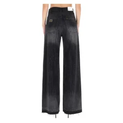 Lois Jeans*Embellished Wide-Leg Denim Jeans Sort