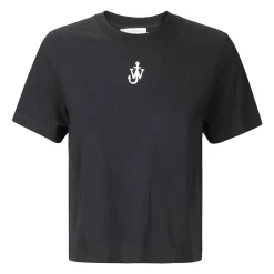 JW Anderson T-Shirts*Embroidered Logo Crop T-Shirt Sort